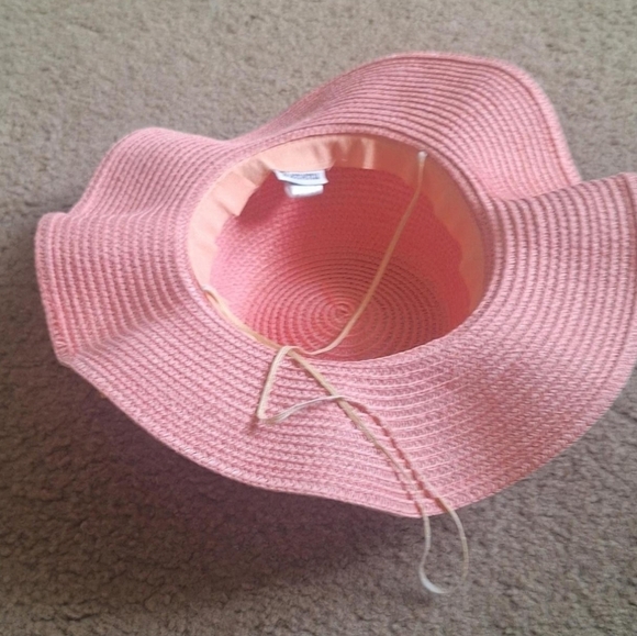 Pink Sun Hat with Sunflower Accent - Picture 4 of 7
